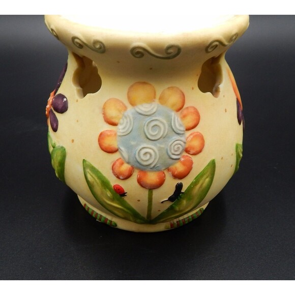Lang Melting Pots Summer Cheer Candle Wax Warmer Floral 4-1/2 Tall - Picture 8 of 10